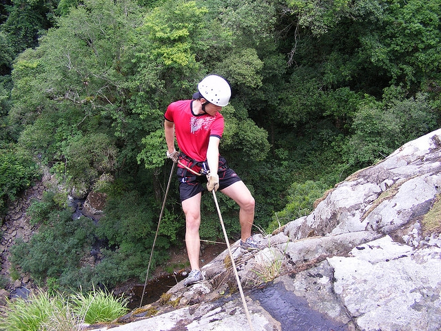 Rappel en la montana